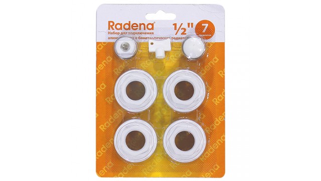 Комплект универсальный для монтажа радиаторов, без кронштейнов, 3/4", Radena