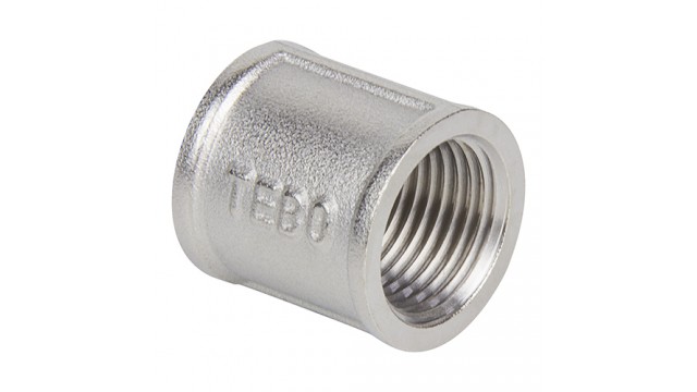 Муфта, латунь, 1 1/2", ник.,  Tebo