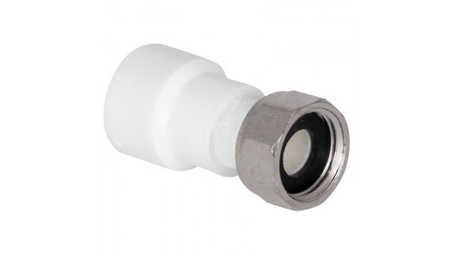 Муфта с накидной гайкой 20*3/4" Tebo, белая Муфта с накидной гайкой 20*3/4" Tebo, белая