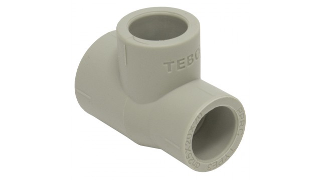 Тройник переходной 25*20*20, Tebo, серый
