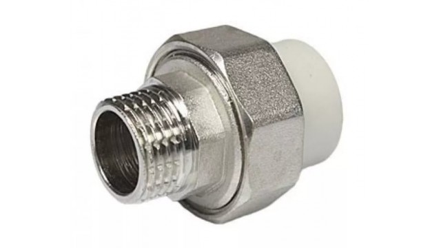 Муфта разъёмная нар.р. 20*1/2" O-ring, Tebo, серая Муфта разъёмная нар.р. 20*1/2" O-ring, Tebo, серая